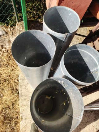 Tubos galvanizados para chimenea