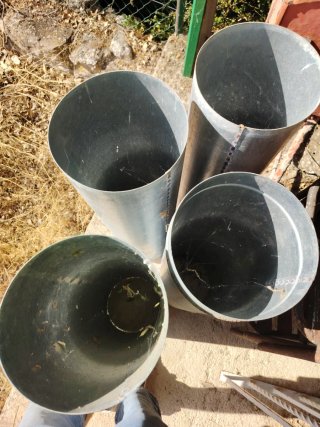Tubos galvanizados para chimenea