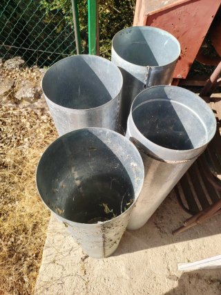 Tubos galvanizados para chimenea