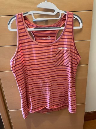 Camiseta tirantes Ternua rayas rosa y morado