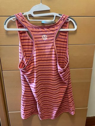 Camiseta tirantes Ternua rayas rosa y morado