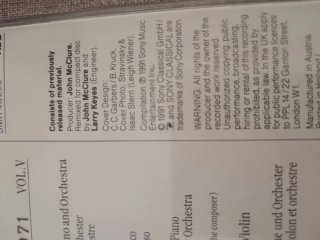 Stravinsky Concertos Sony Classical CD
