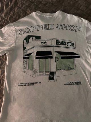 Camiseta Bershka Blanca Talla L