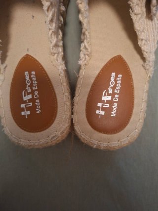 Sandalias H&F Shoes Beige Mujer