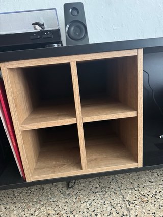 Mueble TV Industrial Negro y Madera