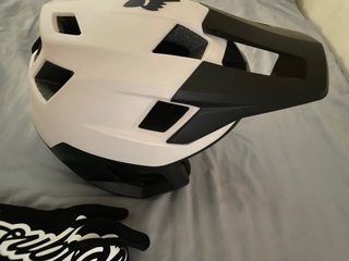 Casco MTB Fox Dropframe Negro/Blanco Talla L