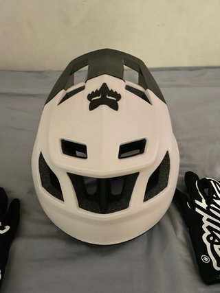 Casco MTB Fox Dropframe Negro/Blanco Talla L