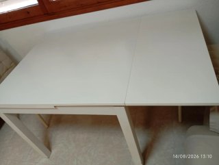 Mesa extensible madera blanca