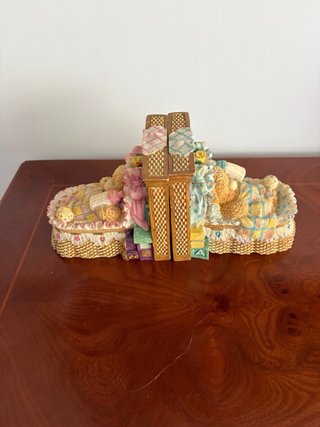 Coppia di fermalibri vintage orsetti