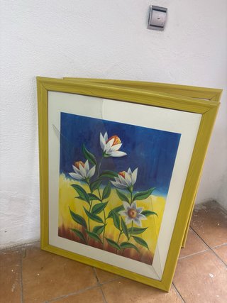 Cuadro / marco de madera y cristal