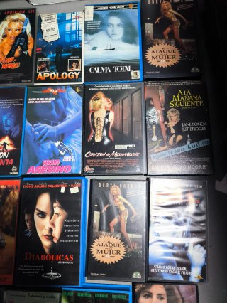 Lote Películas VHS Terror/Suspense/accion Femenino