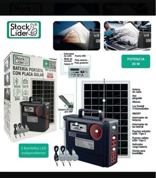 Batería Portátil Solar 20W