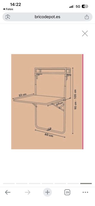 Mesa Plegable balcón