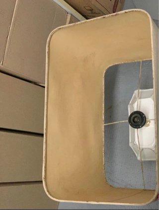 Lampada ceramica dipinta a mano floreale