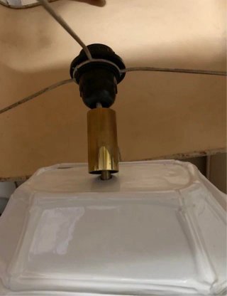 Lampada ceramica dipinta a mano floreale