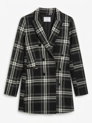 Chaqueta cuadros Bershka
