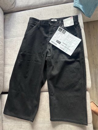 Vaqueros Jorts Uniqlo Negros Nuevos 32