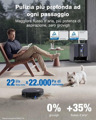 ECOVACS X12 OMNICYCLONE Robot Aspirapolvere