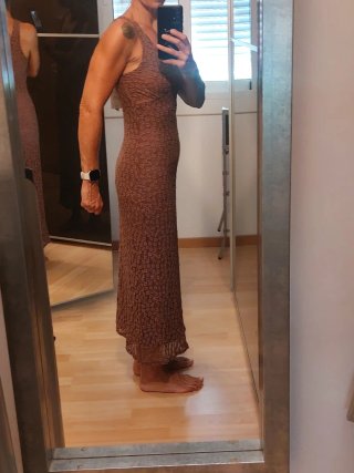 Vestido marrón floral