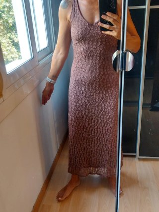 Vestido marrón floral
