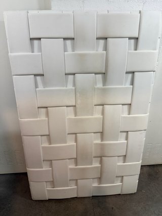 Cabecero blanco tejido