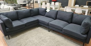 Sofá rinconera gris tela