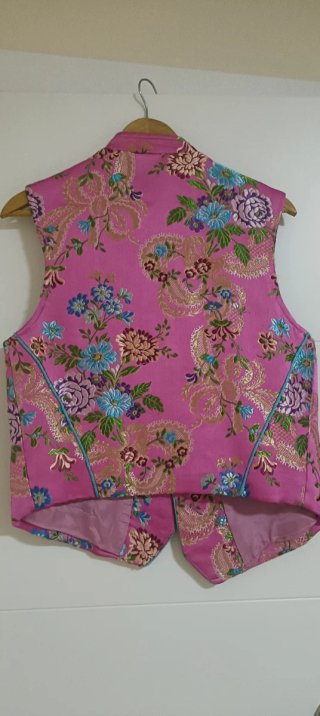 Chaleco fallero estampado floral