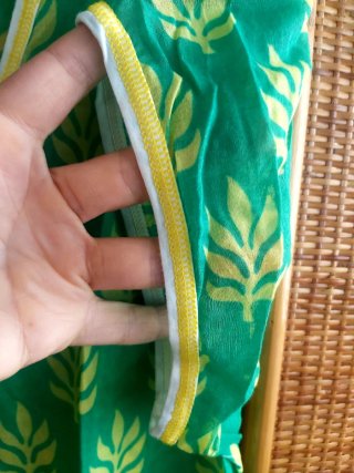 Caftano La Perla vintage verde e giallo