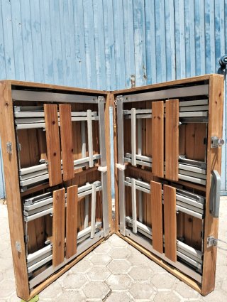 Mesa Plegable Madera Maletín con Sillas