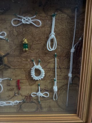 Cuadro Nudos Marineros Mapa Antiguo
