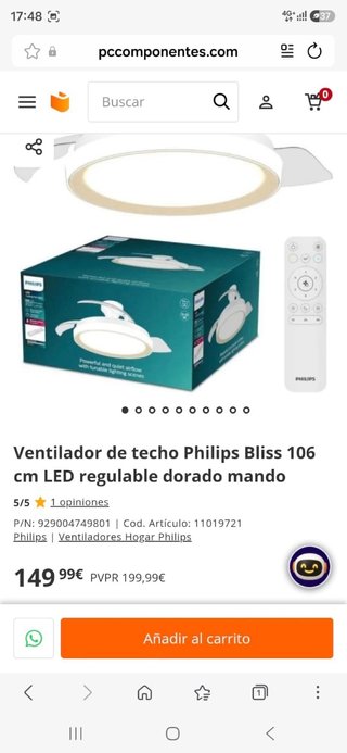 Ventilador de techo nuevo