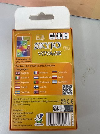 Juego de cartas Skyjo Voyage