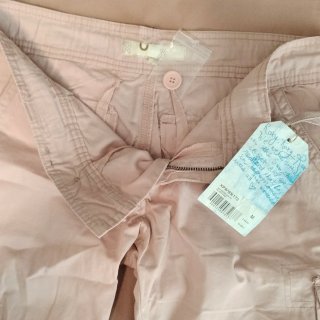 Roxy Pantalón Corto Cargo Rosa Talla M