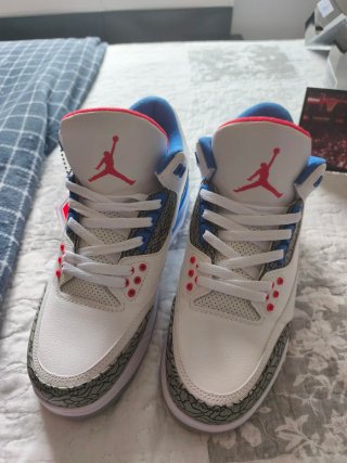 Zapatillas Jordan 3 Azul y Blanco