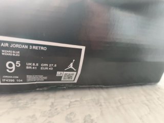 Zapatillas Jordan 3 Azul y Blanco