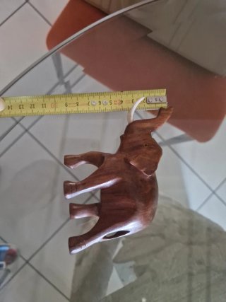 Statuetta Elefante Legno Intagliato