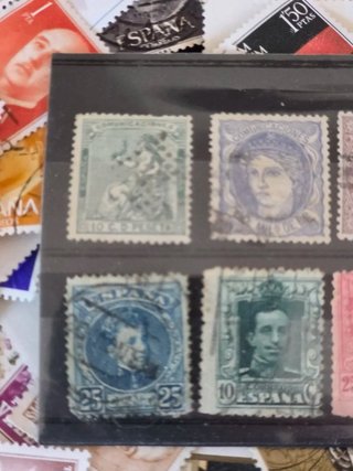 Lote Sellos Españoles Isabel II y Alfonso XII y SX