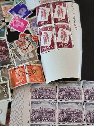 Lote Sellos Españoles Isabel II y Alfonso XII y SX