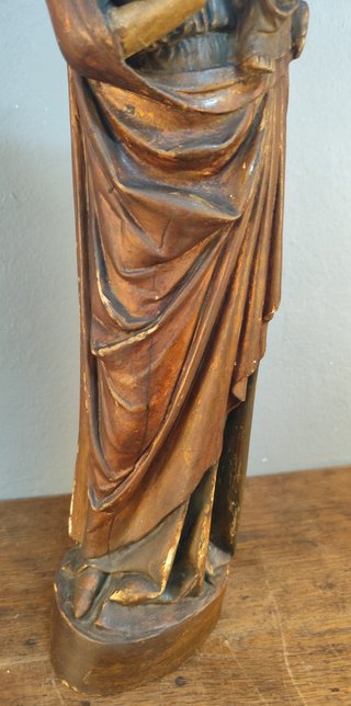 Imagen Virgen de estuco estilo románico 63 cm altu