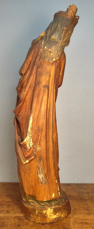 Imagen Virgen de estuco estilo románico 63 cm altu