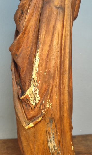 Imagen Virgen de estuco estilo románico 63 cm altu