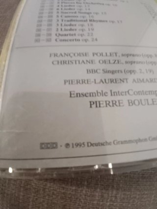 Boulez dirige Webern - Obras para coro y orquesta
