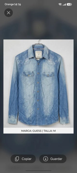 Camisa vaquera Guess talla M