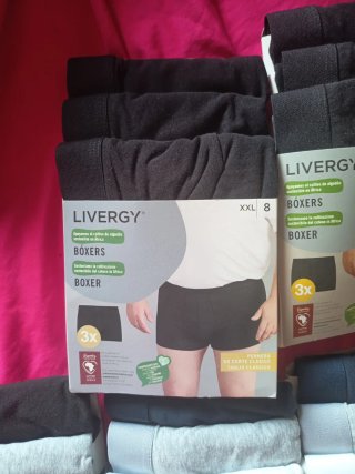 Pack 5  Bóxers LIVERGY XXL en total 15