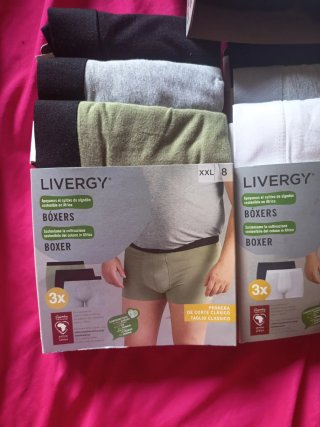 Pack 5  Bóxers LIVERGY XXL en total 15