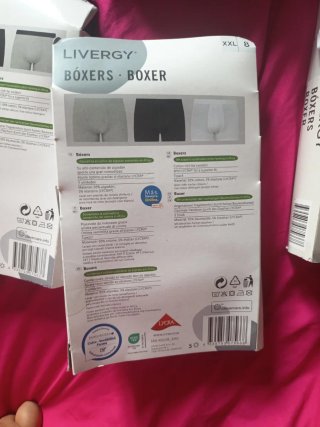 Pack 5  Bóxers LIVERGY XXL en total 15