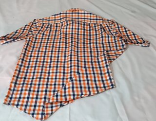 Camisa a cuadros manga corta hombre
