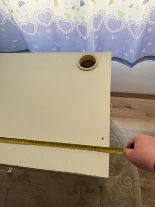 Mesa estudio Ikea blanca y madera