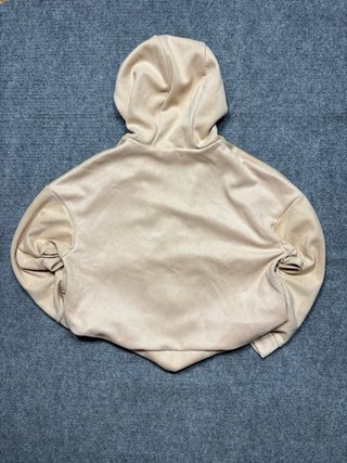 Sudadera con capucha Adidas Cropped Velour Beige