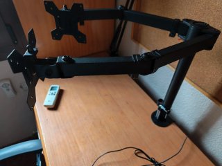 Soporte Doble Monitor Negro